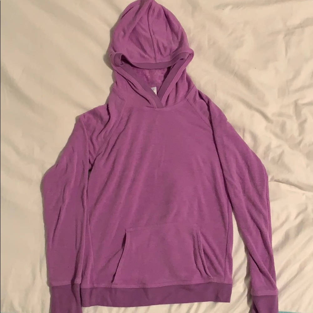 Athleta Girl Criss Cross Hoodie Purple